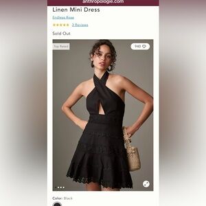 Endless Rose Black Halter Mini Dress